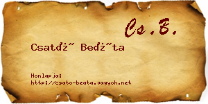 Csató Beáta névjegykártya