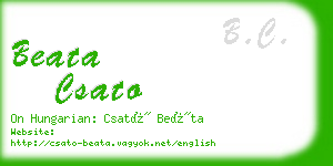 beata csato business card